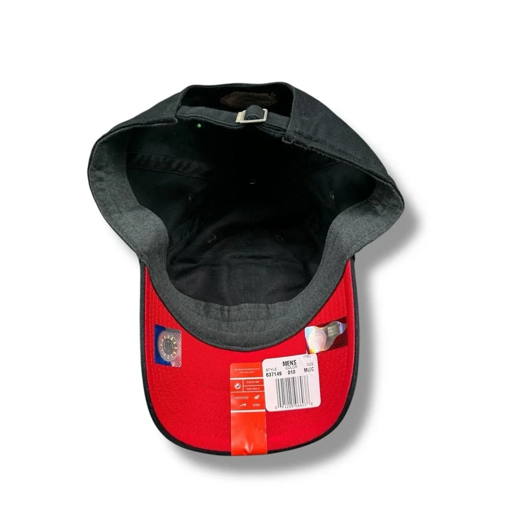 NWT Nike Heritage86 UGA Georgia Bulldogs Black/Red Spellout Strapback Hat OSFM